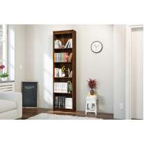 Estante de Madeira com 5 Prateleiras Imbuia Politorno