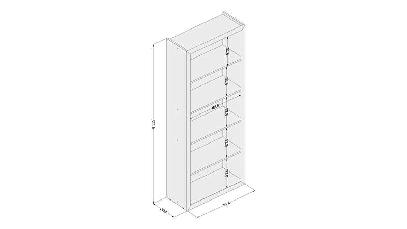 Estante para Sala com Vistas Imbuia Politorno - Imbuia