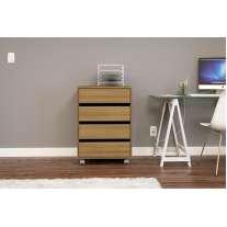 Gaveteiro com 4 Gavetas Mauá Castanho Politorno