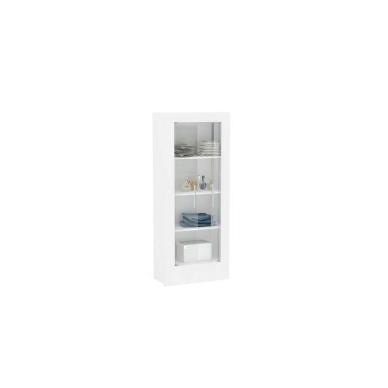 Estante Moderna com Portas Leblon Branca Politorno - Branco