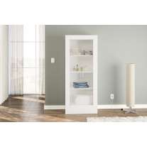 Estante Moderna com Portas Leblon Branca Politorno