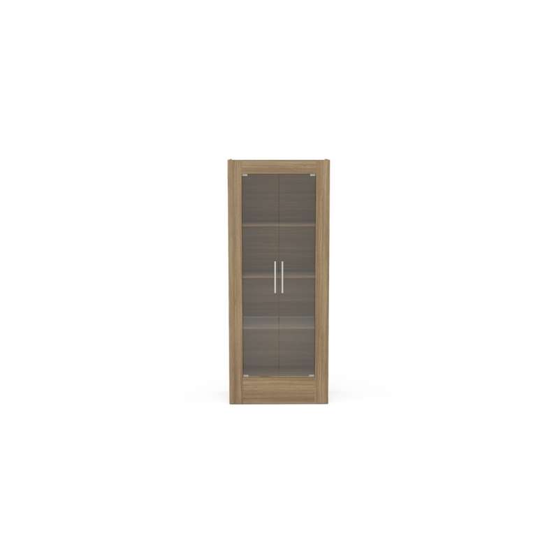Estante Moderna com Portas Leblon Castanho Politorno - Castanho