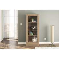 Estante Moderna com Portas Leblon Castanho Politorno