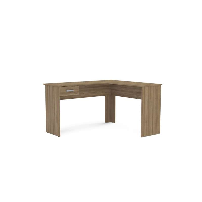 Mesa de Canto Escritório Fênix 1 Gaveta Castanho Politorno - Castanho