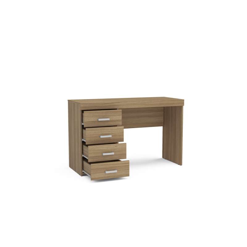 Mesa com Gavetas em Madeira Malta Castanho Politorno - Castanho
