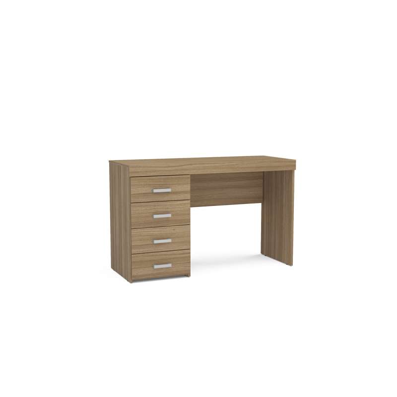 Mesa com Gavetas em Madeira Malta Castanho Politorno - Castanho