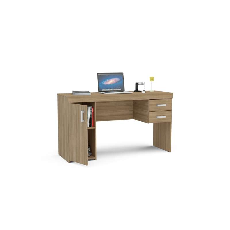 Mesa com Gaveta Miranda Castanho Politorno - Castanho