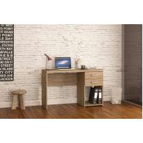 Mesa com Gaveta Malta Carvalho Claro Politorno