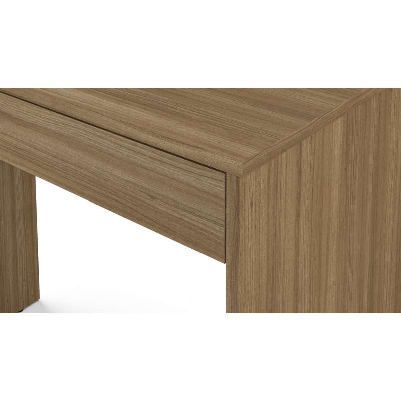 Mesa de escritório Tijuca 90cm 2 gavetas Castanho Politorno - Castanho