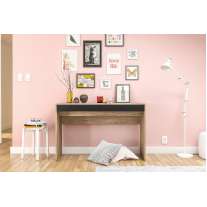 Mesa com Gaveta Lindóia Carvalho Claro Preto Politorno