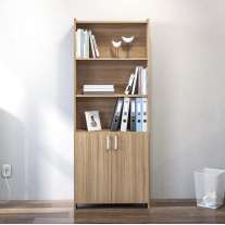 Estante com Portas Carvalho Claro Politorno