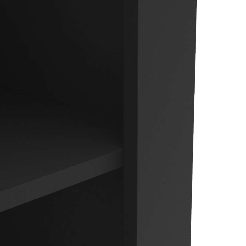 Estante para Sala com Vistas Preto Politorno - Preto