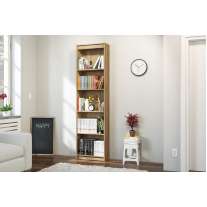 Estante de Madeira com 5 Prateleiras Carvalho Claro Politorno