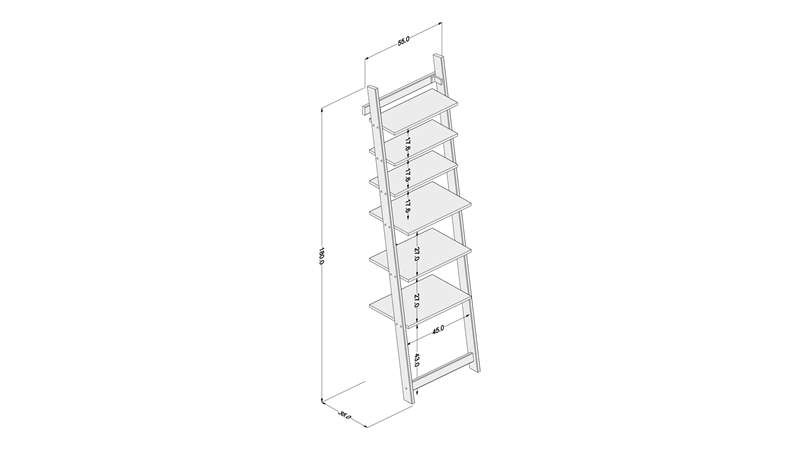 Estante Bahamas 550 mm Branco Politorno - Branco