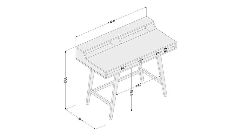 Mesa Hannover Branco Politorno - Branco