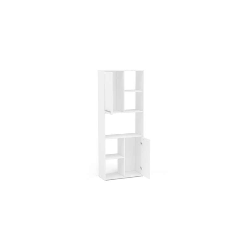 Estante Jurerê 2 portas 2 prateleiras Branco Politorno - Branco