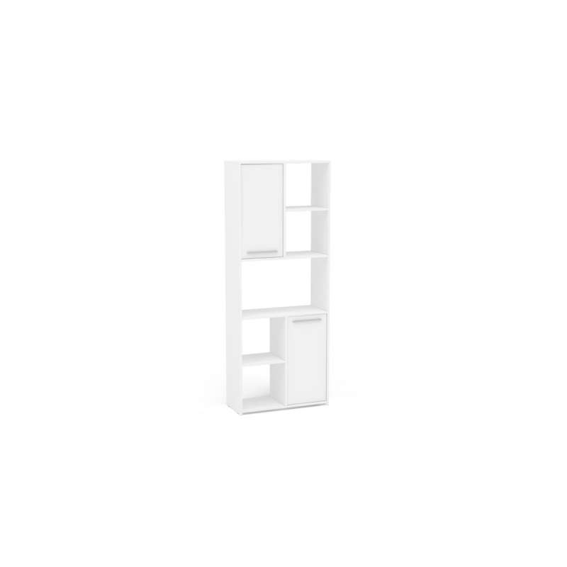 Estante Jurerê 2 portas 2 prateleiras Branco Politorno - Branco