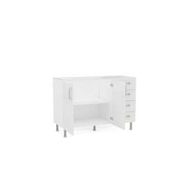 Balcão Floripa 1200 mm Branco Tatto Politorno - Branco Tatto