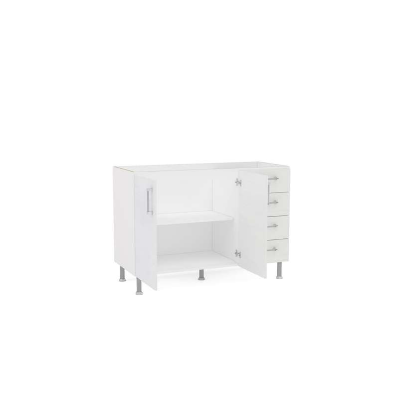 Balcão Floripa 1200 mm Branco Tatto Politorno - Branco Tatto