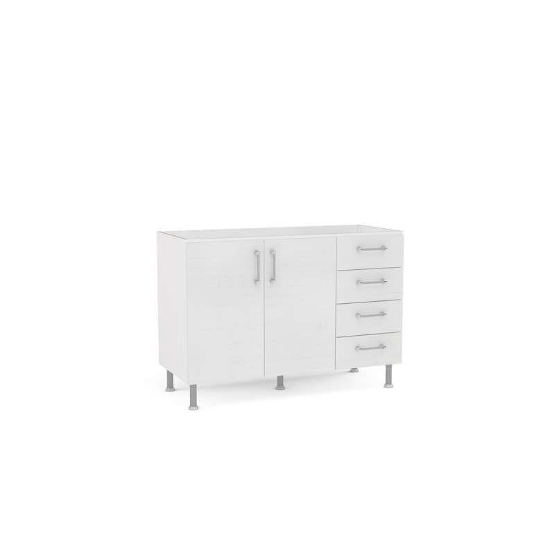 Balcão Floripa 1200 mm Branco Tatto Politorno - Branco Tatto