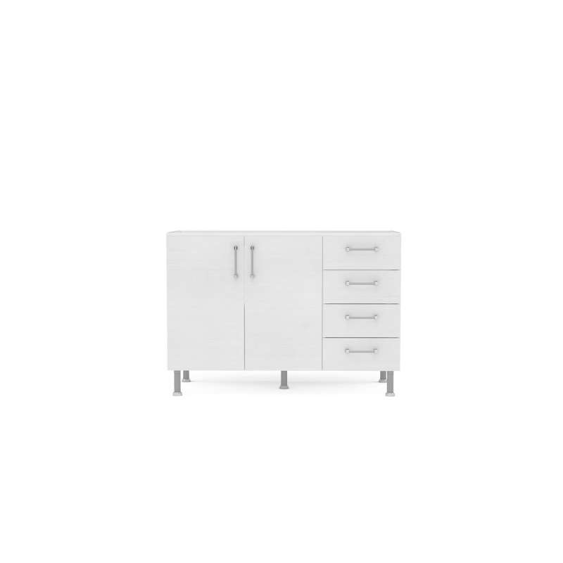 Balcão Floripa 1200 mm Branco Tatto Politorno - Branco Tatto