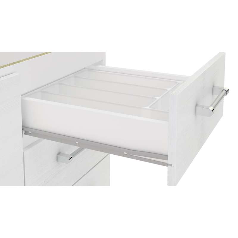 Balcão Floripa 1200 mm Branco Tatto Politorno - Branco Tatto