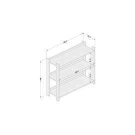 Estante Platina Baixa Branco Politorno - Branco