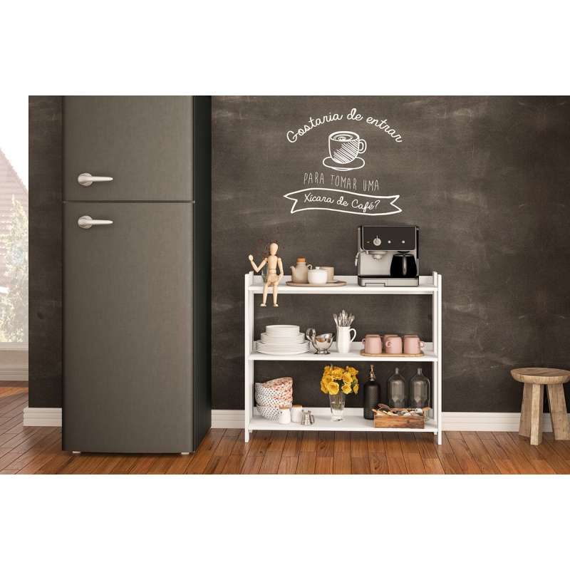 Estante Platina Baixa Branco Politorno - Branco