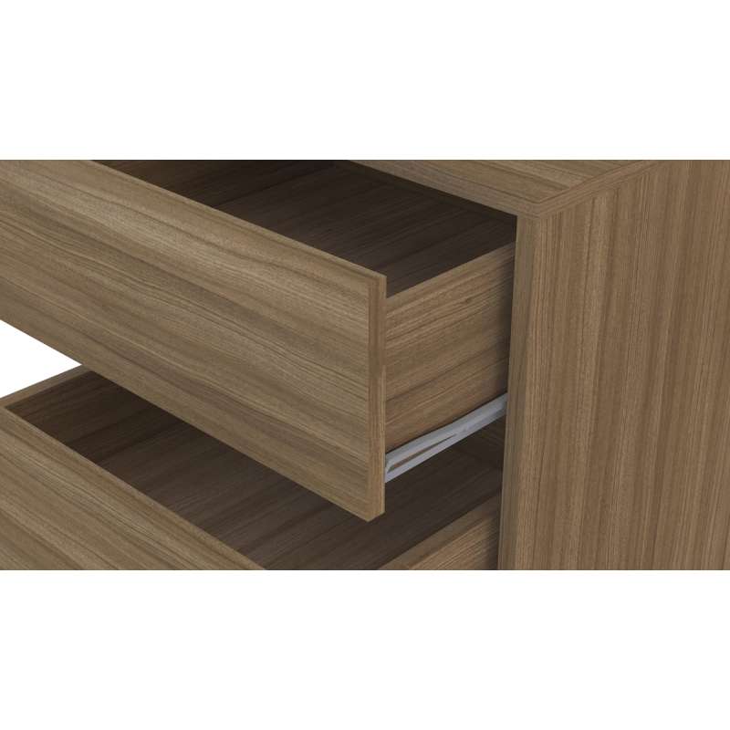 Gaveteiro Politorno Mauá 3 Gavetas 450 mm Castanho - Castaho
