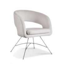 Poltrona Decorativa para Sala PL103 Branco Cercatto