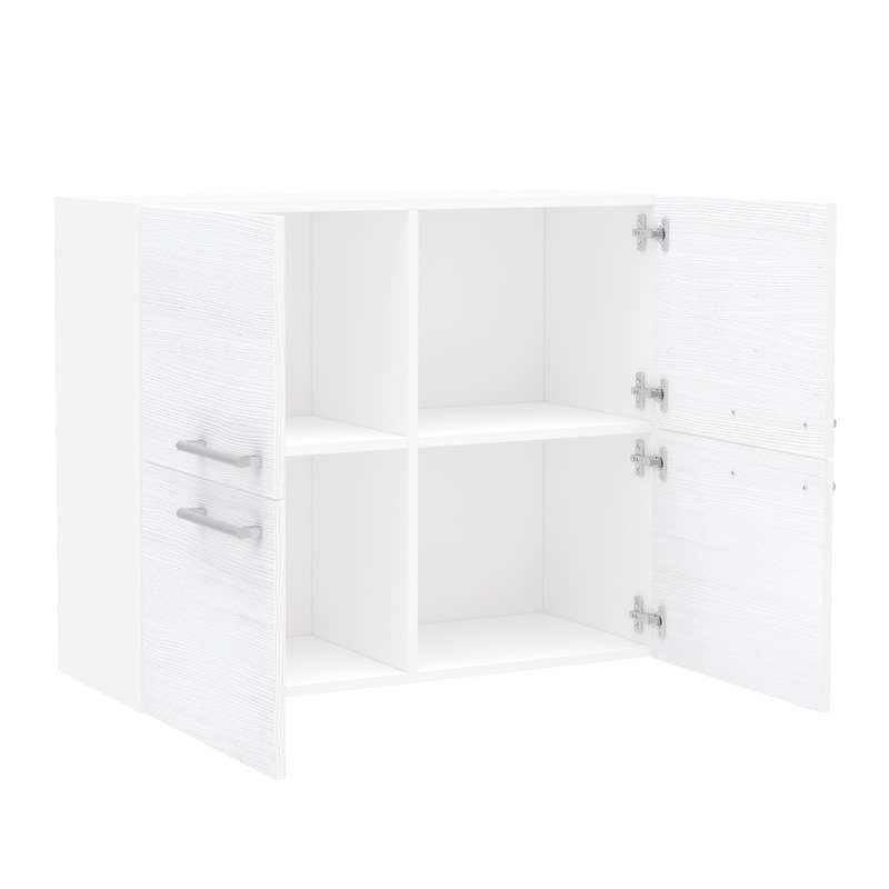 Armário Aéreo Floripa 4 portas Branco Tatto Politorno - Branco Tatto