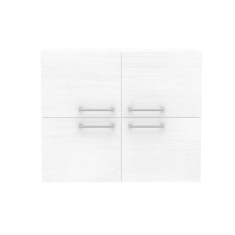 Armário Aéreo Floripa 4 portas Branco Tatto Politorno - Branco Tatto