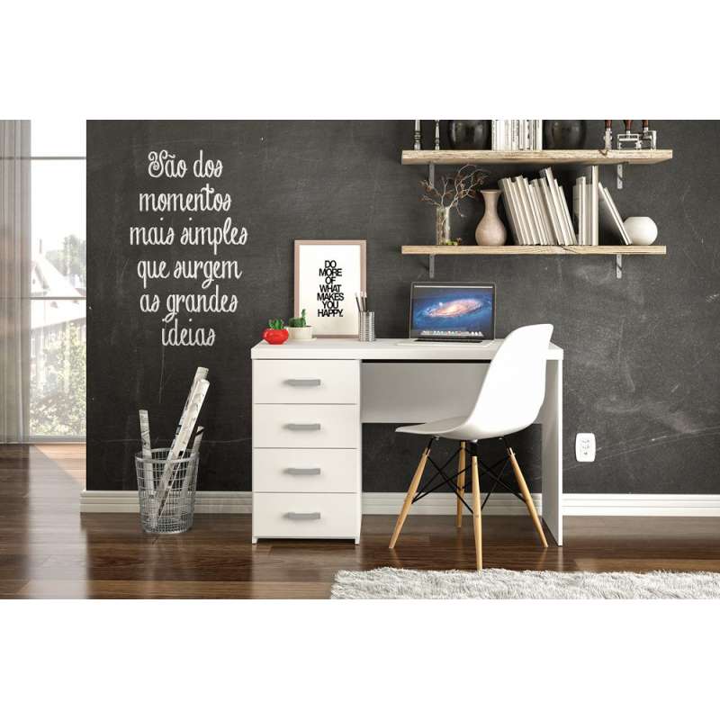 Conjunto de Escritório Anápolis Branco Politorno - Branco