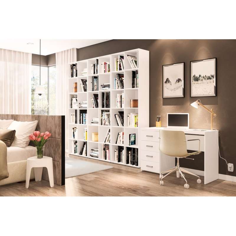 Conjunto de Escritório Anápolis Branco Politorno - Branco