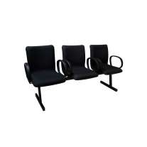 Cadeira Longarina 3 lugares Cercatto 919 Preto