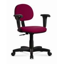 Cadeira Secretária Cercatto 1103 Giratória em Tecido Vinho