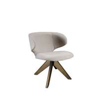 Poltrona Giratória Cercatto PL129 em Tecido Cinza Claro