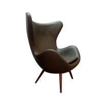 Poltrona Egg com pés palito PL206 Marrom Cercatto 