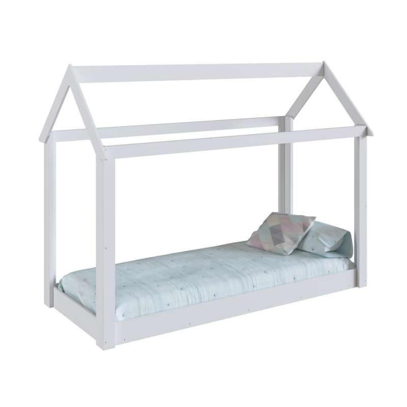 Cama Casinha Montessoriana Completa Móveis Branco - Branco