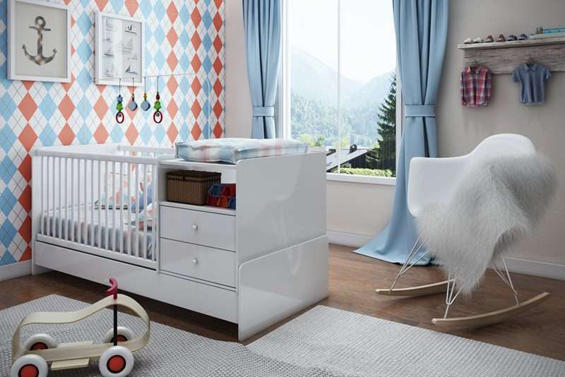 Berço Mini Cama Branco BB670 Completa Móveis - Branco