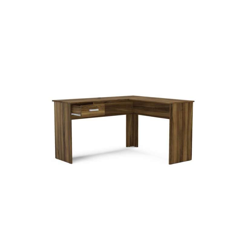 Mesa de escritório Fênix 1 gaveta New Avelã Politorno - New Avelã