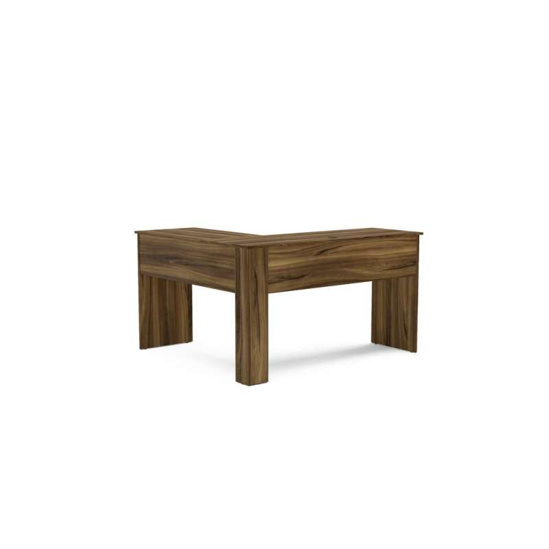 Mesa de escritório Fênix 1 gaveta New Avelã Politorno - New Avelã