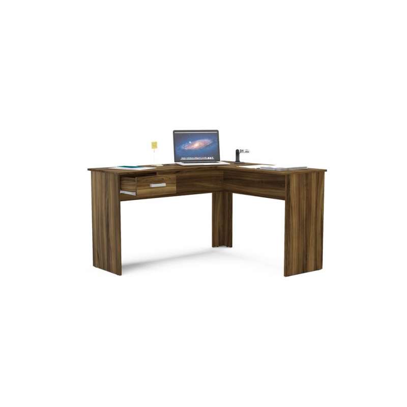 Mesa de escritório Fênix 1 gaveta New Avelã Politorno - New Avelã