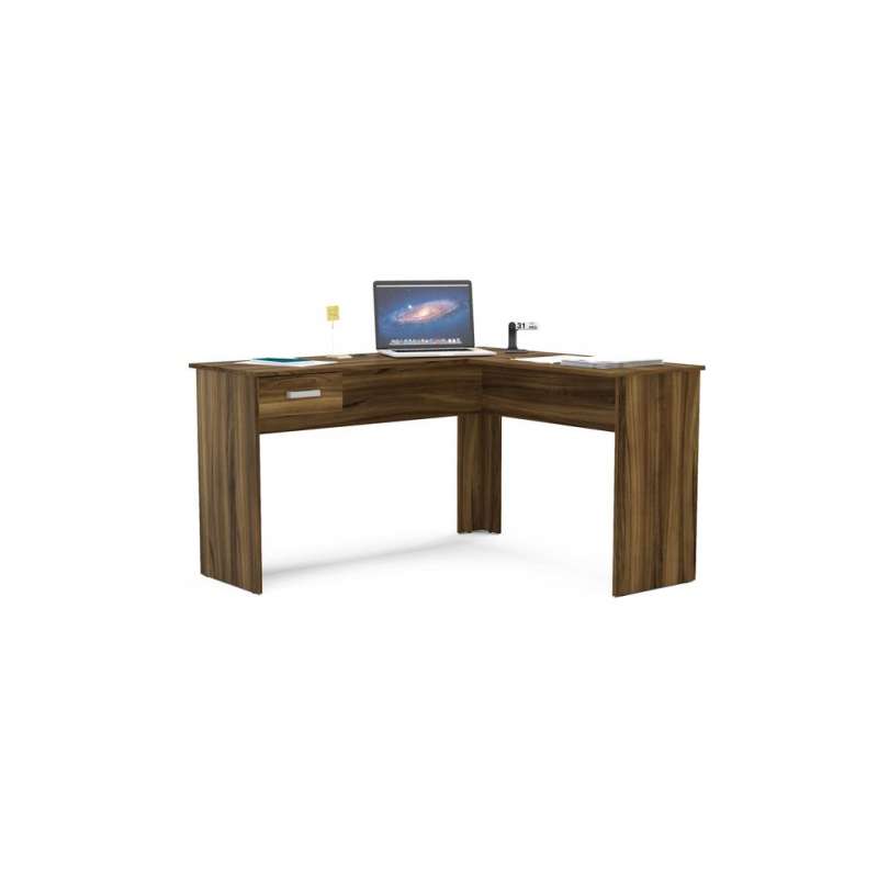 Mesa de escritório Fênix 1 gaveta New Avelã Politorno - New Avelã