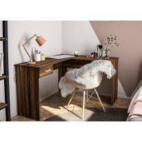 Mesa de escritório Fênix 1 gaveta New Avelã Politorno