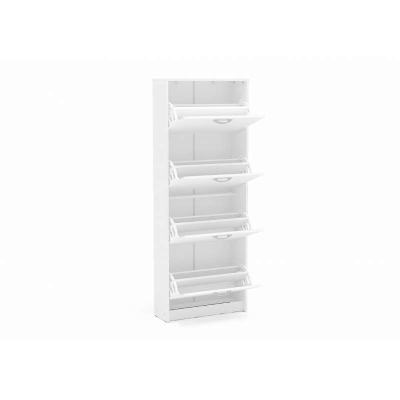 Sapateira Fortaleza para 16 calçados 4 portas basculantes Branco Politorno - Branco