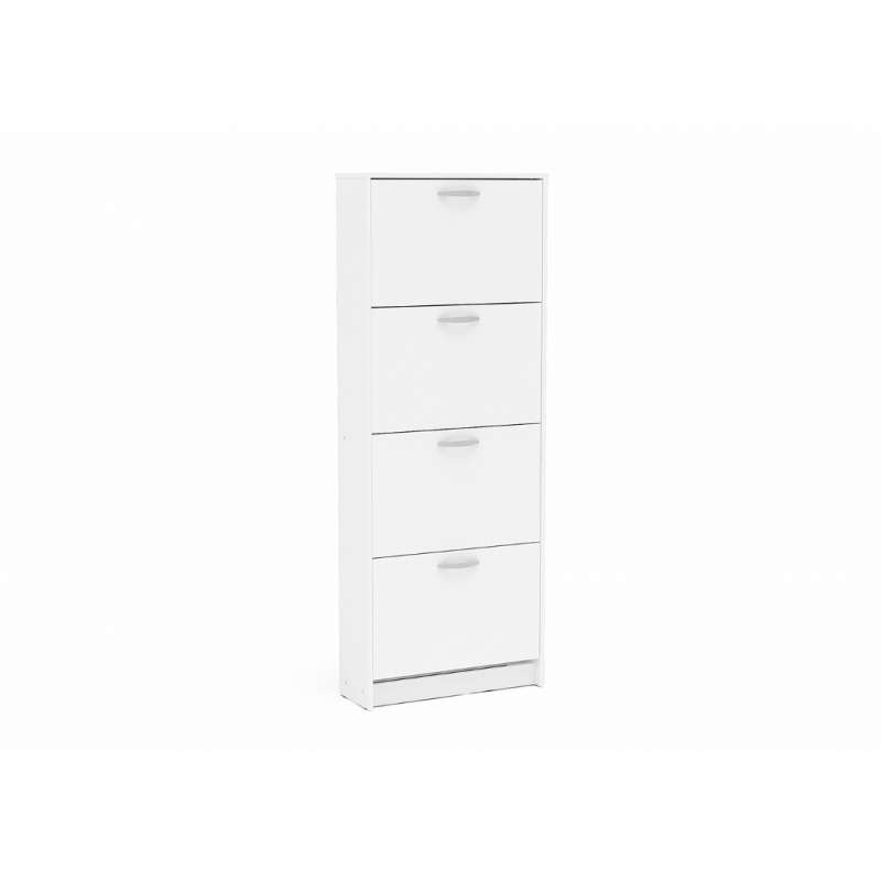 Sapateira Fortaleza para 16 calçados 4 portas basculantes Branco Politorno - Branco