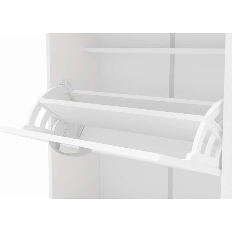 Sapateira Fortaleza para 16 calçados 4 portas basculantes Branco Politorno - Branco