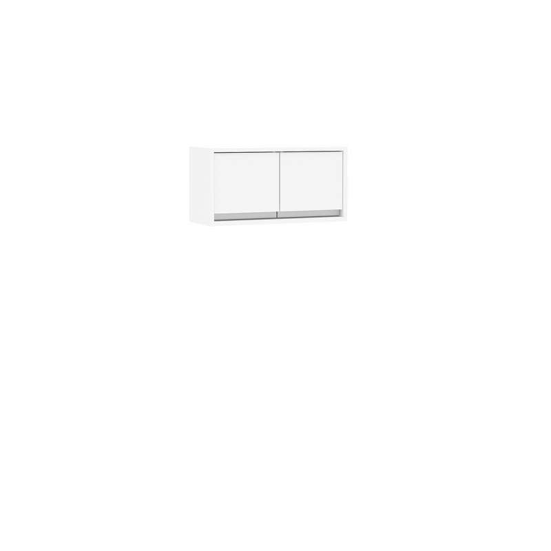Armário aéreo Una 2 portas Branco Politorno - Branco