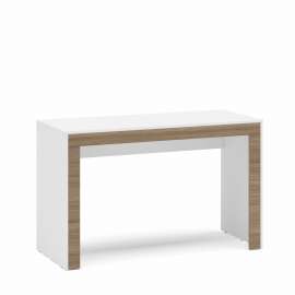 Mesa de escritório Macau 1,20m Branco/Castanho Politorno - Branco-Castanho